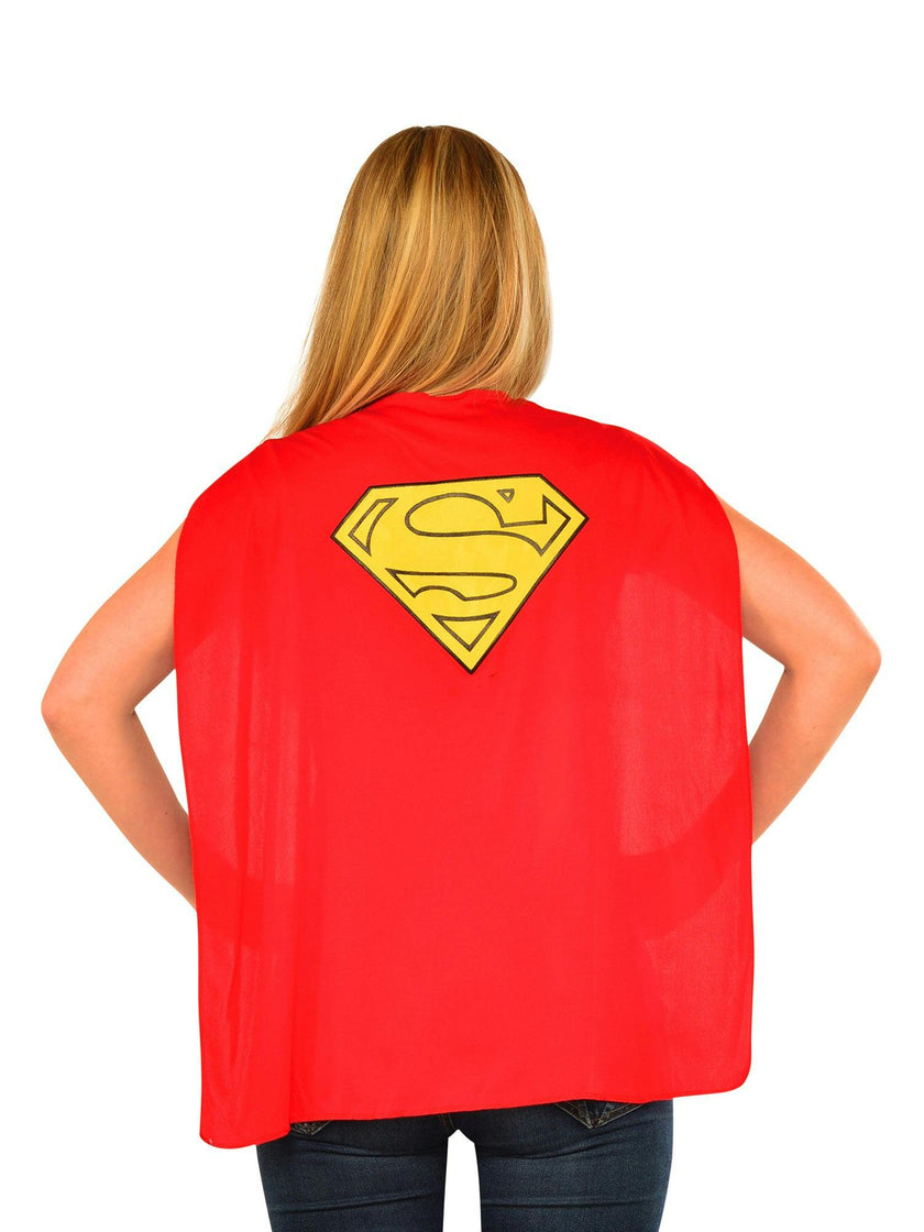 DC Comics Womens Supergirl T-Shirt w/ Cape Adult Costume