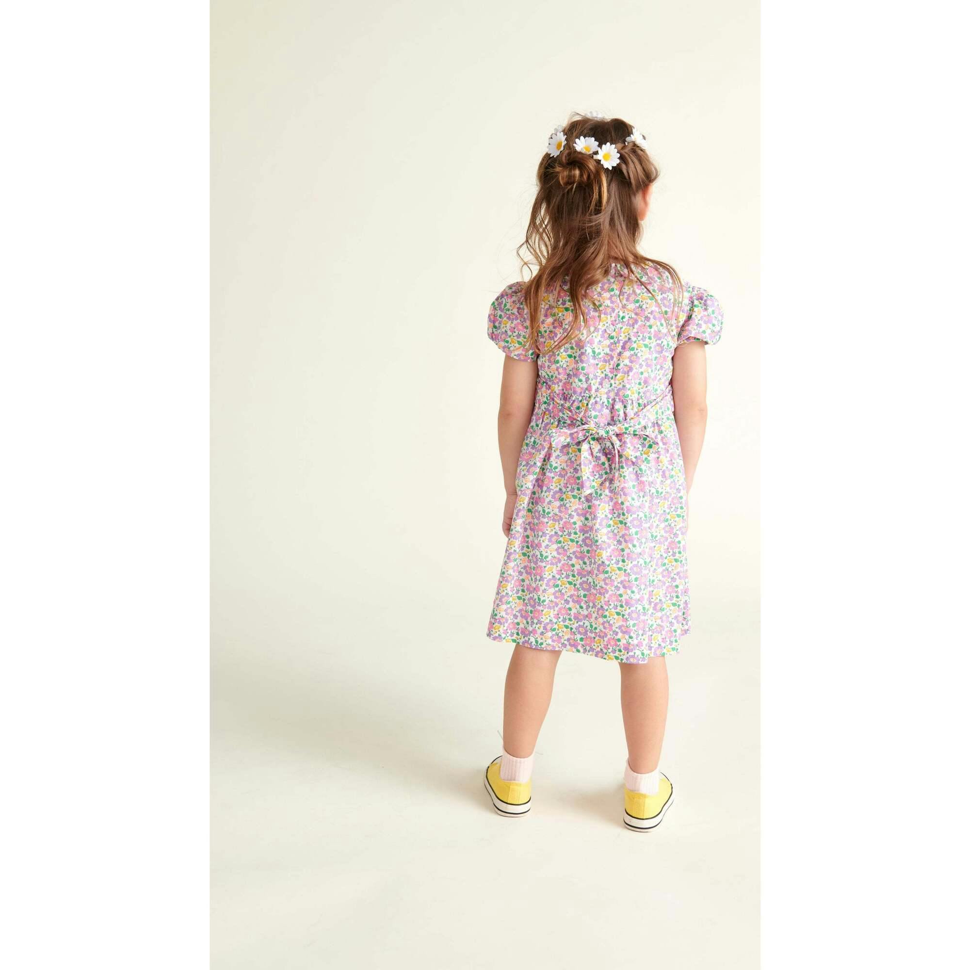 Made With Liberty Fabric Smocked Girls Dress Crisantha