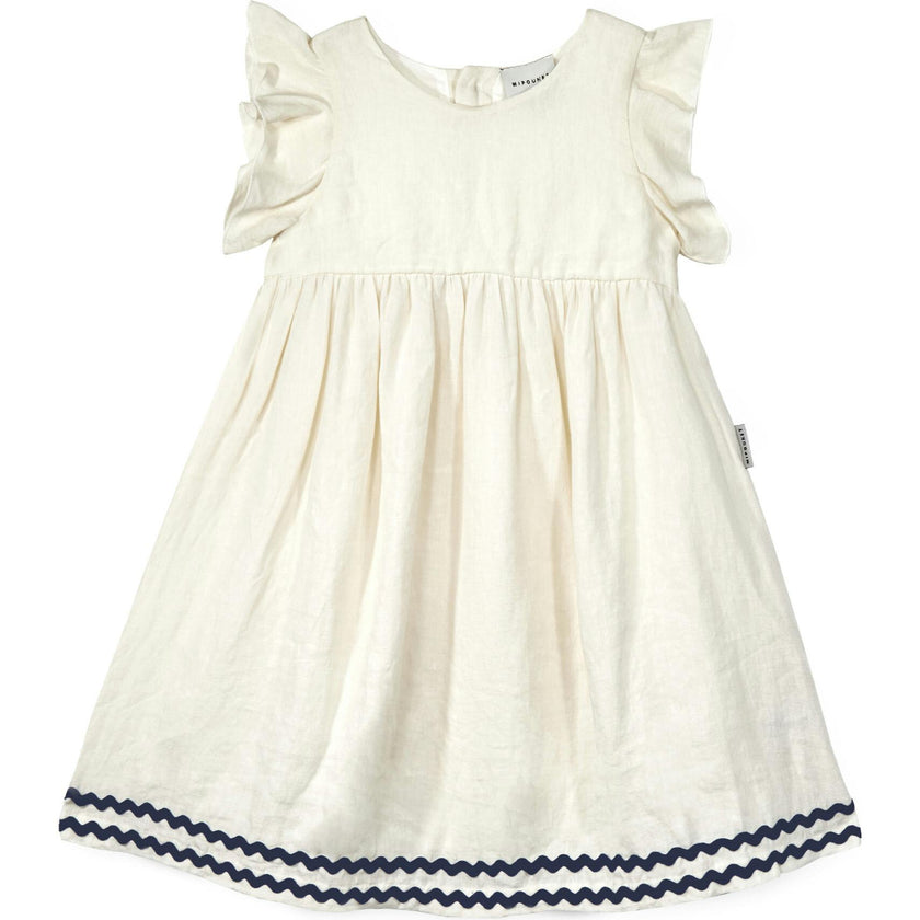 Mipounet SS26 Isaline Linen, Dress Ecru