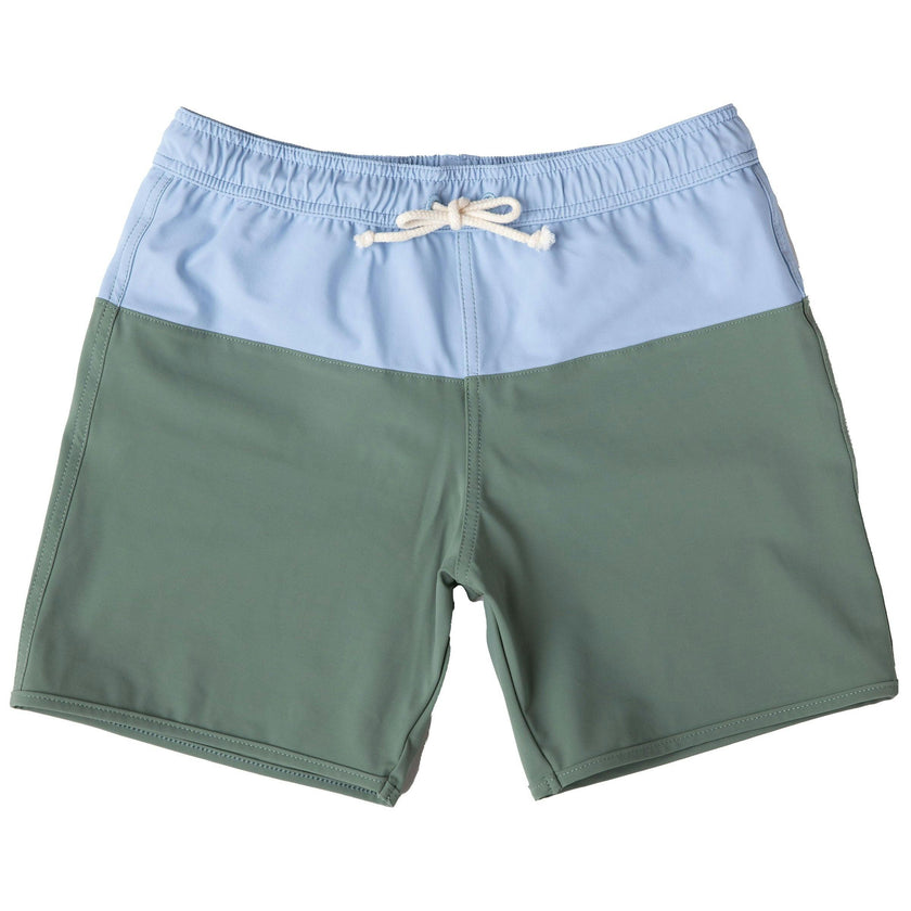 Adam Swim Shorts Sage Green And Light blue