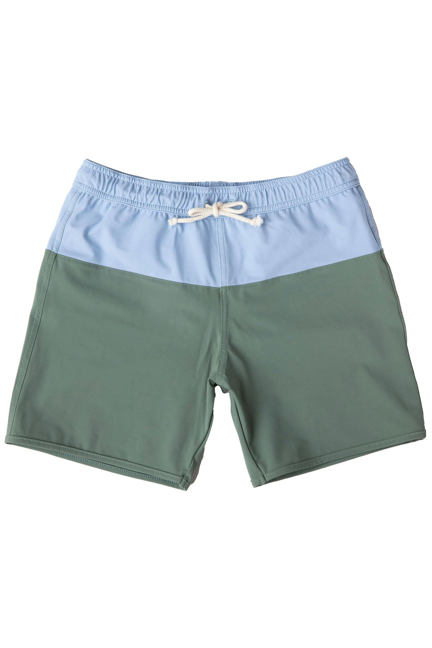 Adam Swim Shorts Sage Green And Light blue