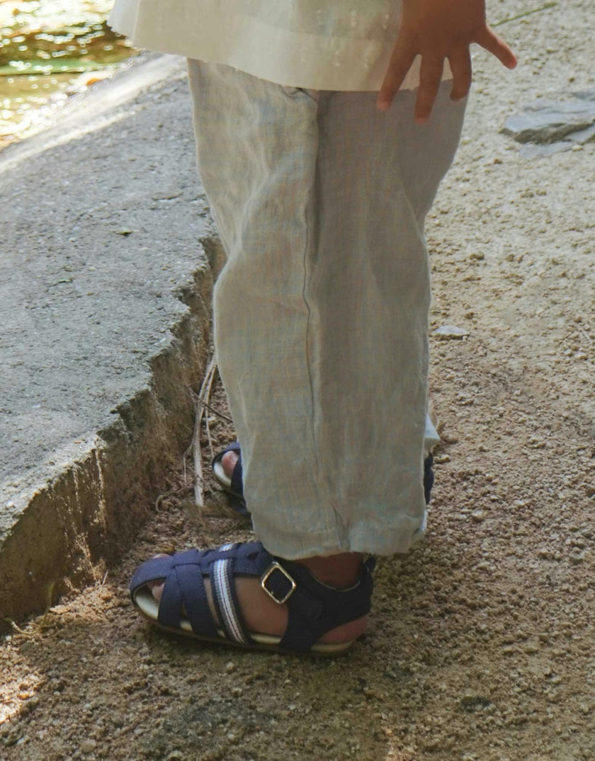 Stuart Navy Canvas Sandal