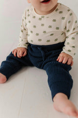 Baby Boy Knit Pants in Navy