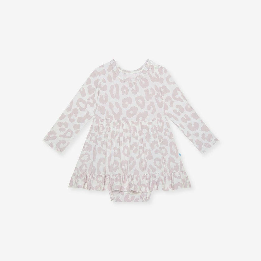 Laurel Leopard Ruffled Bodysuit Dress