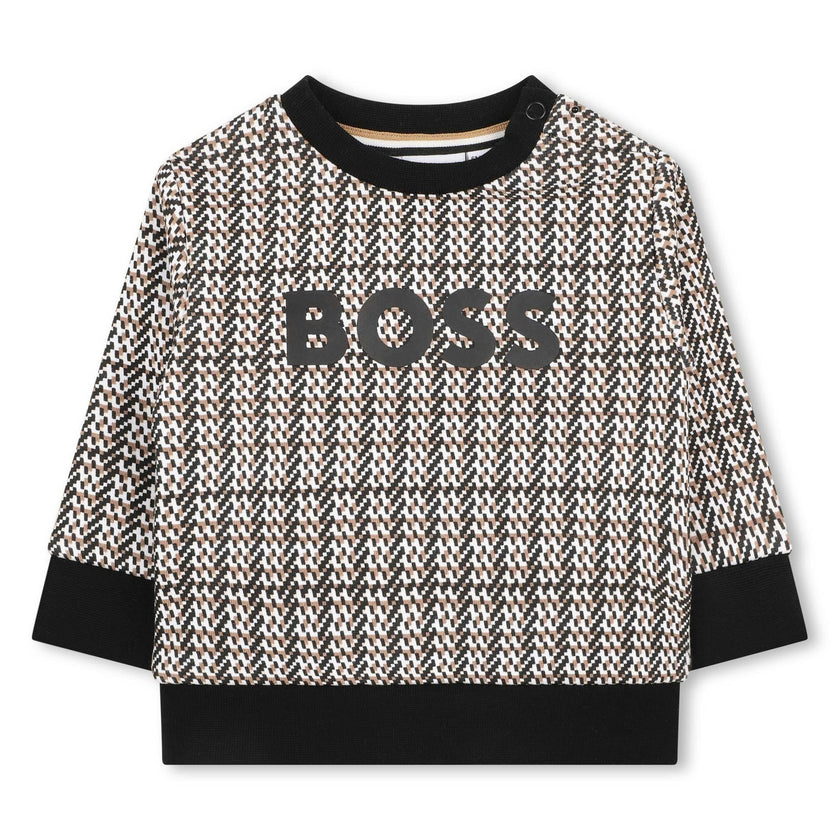 Black Check Logo Sweatshirt