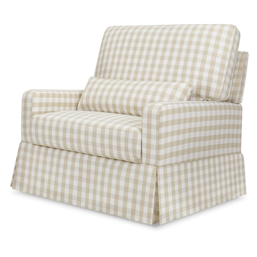 Namesake Crawford Pillowback Chair and a Half Comfort Swivel Glider