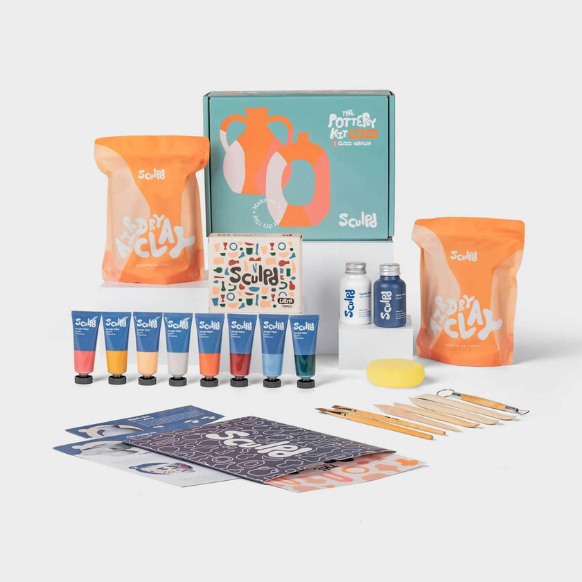 Home Pottery Kit with Paint Set