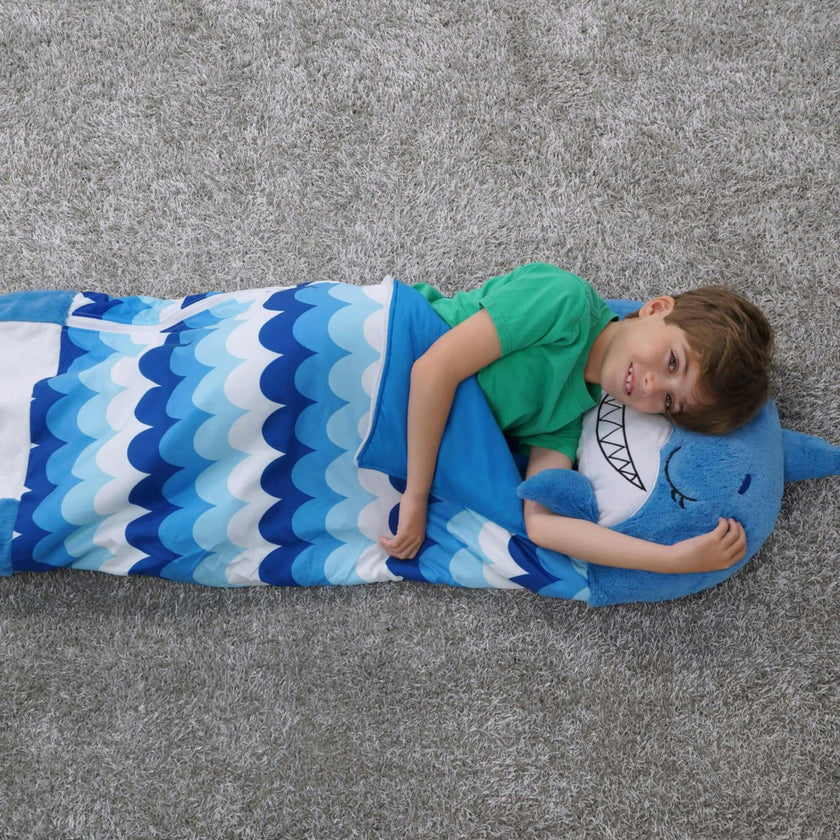 Happy Nappers: Pillow & Sleepy Sack: Medium - Blue