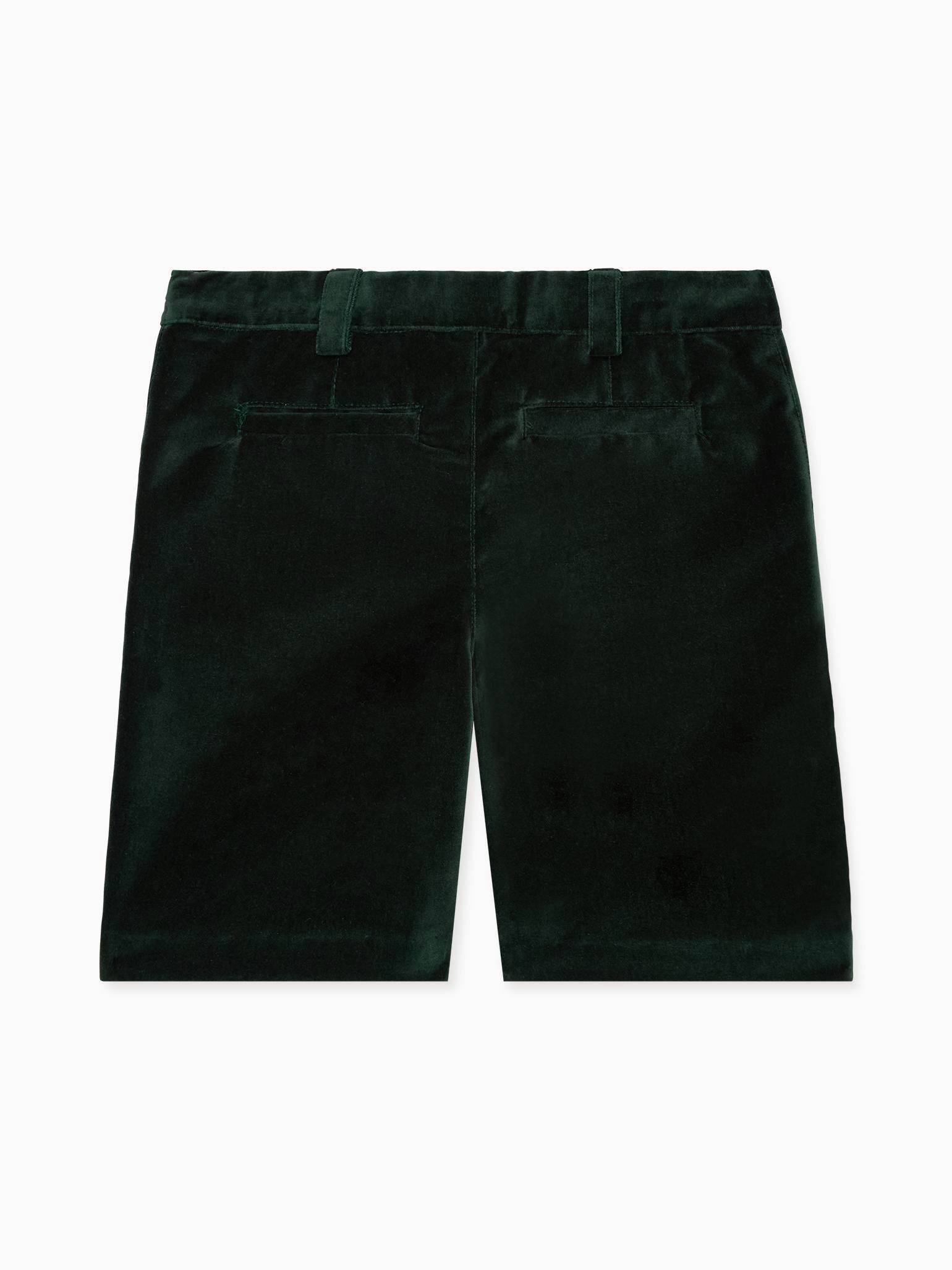 Dark Green Lucas Velvet Boy Shorts