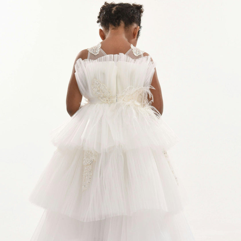 White Zayante Tiered Dress