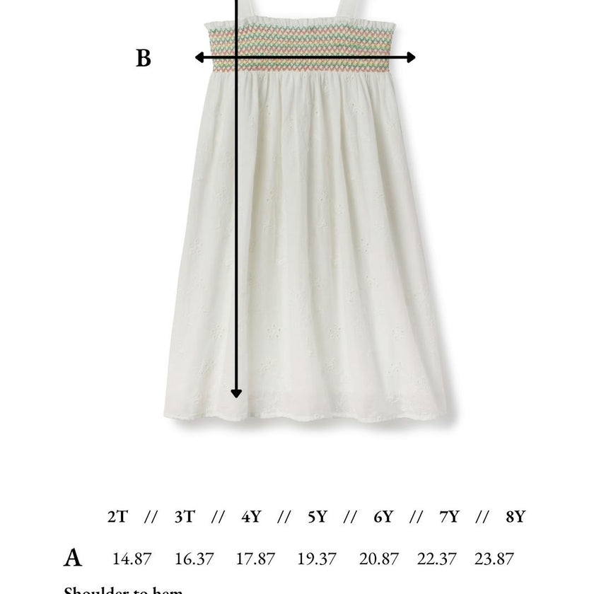 Rosie Dress in White Alyssum