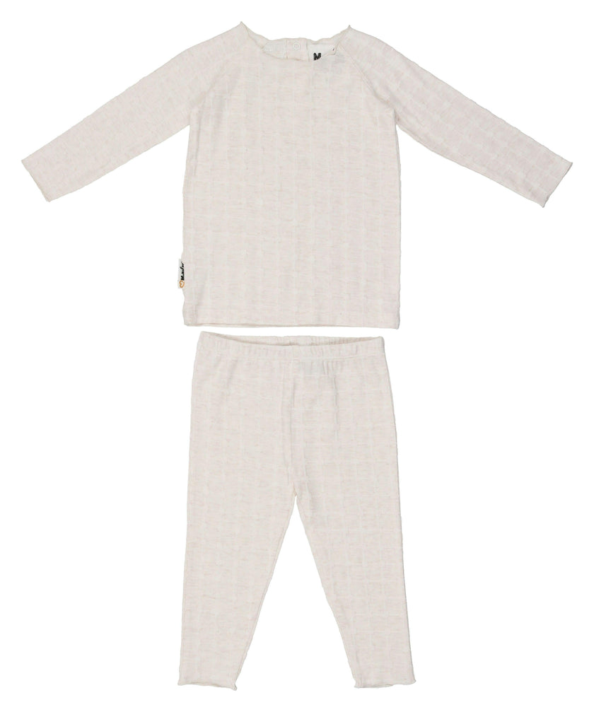 Box Design Raglan Sleeve Top & Pant Set