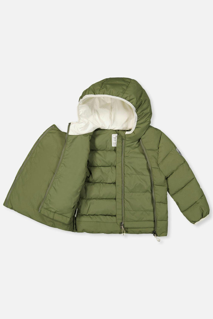 Winter Jacket Adapted For Car Seats Olive Green