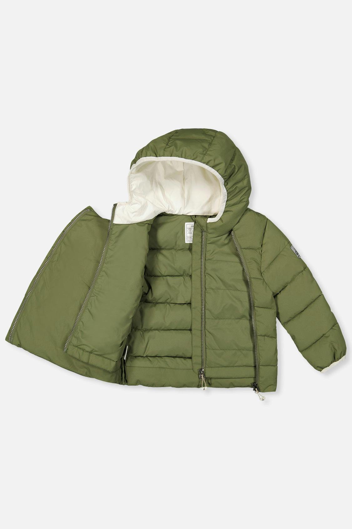 Winter Jacket Adapted For Car Seats Olive Green