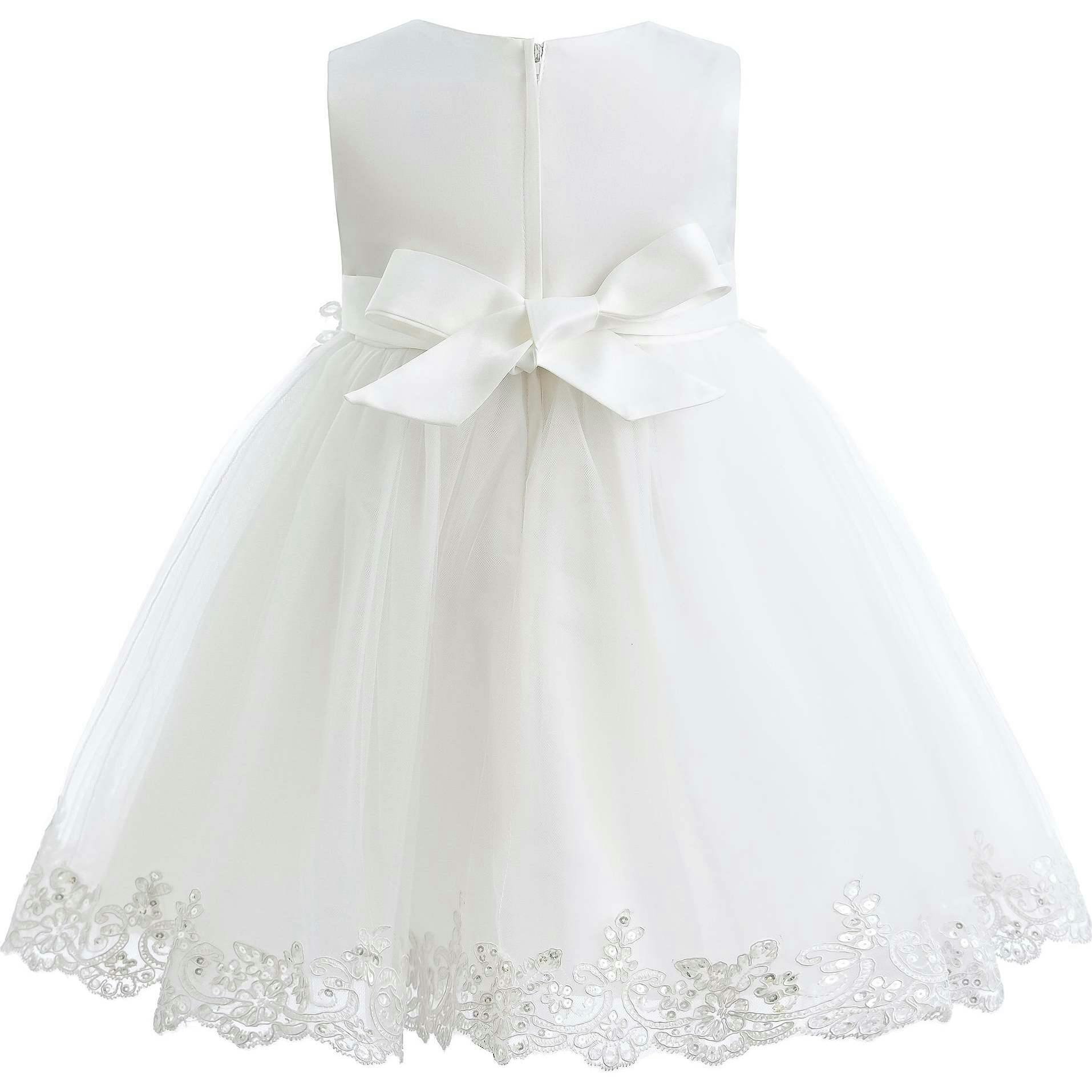 Embroidered Blooming Bow Dress