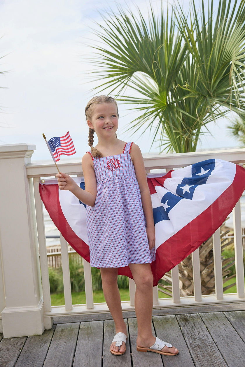 Evie Dress - Patriotic Plaid