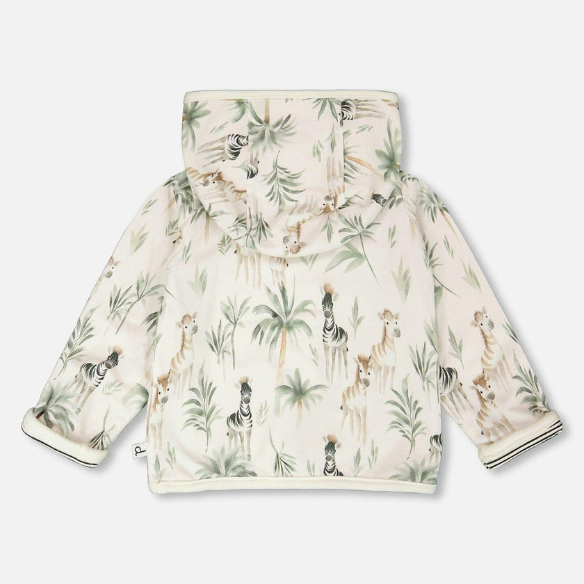 Organic Cotton Jersey Reversible Hooded Jacket