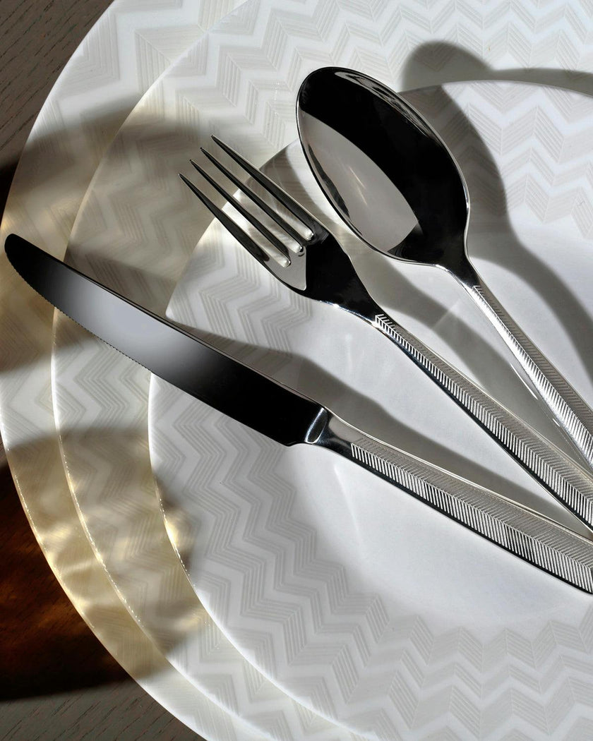 Table Forks ZIG ZAG Set of 6  Steel L 8"
