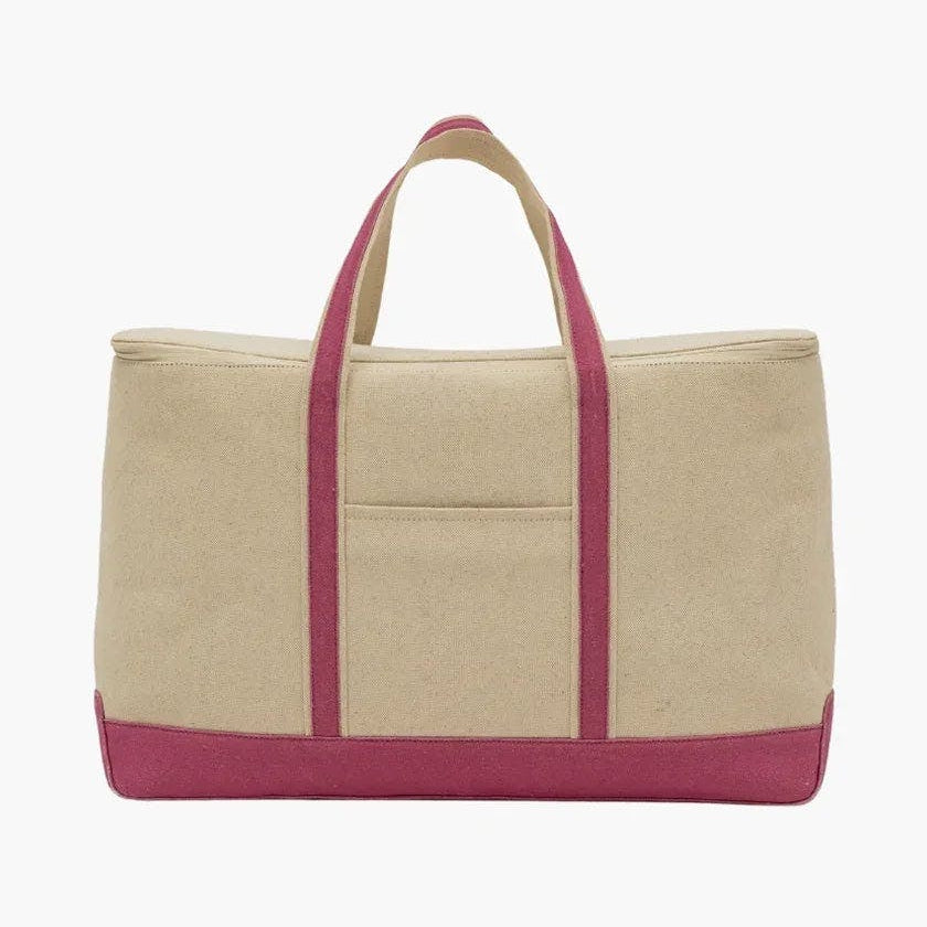 Insulated Soft-Shell Cooler Tote, Pink Canvas