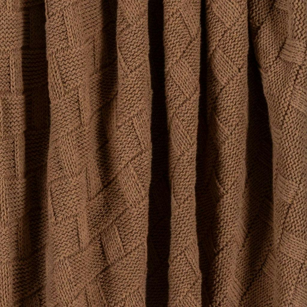 Textured Sustainable Knit Throw Blanket - Basketweave