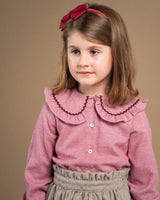 Gaya Blouse Burgundy Minicheck