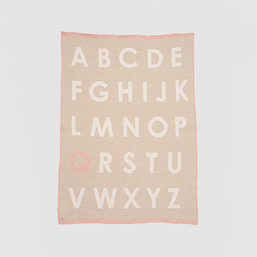 Custom Personalized Baby Sustainable Knit Throw Blanket - ABC