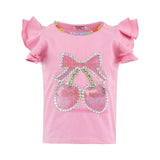 Crystal Cherry Ruffle Short Set