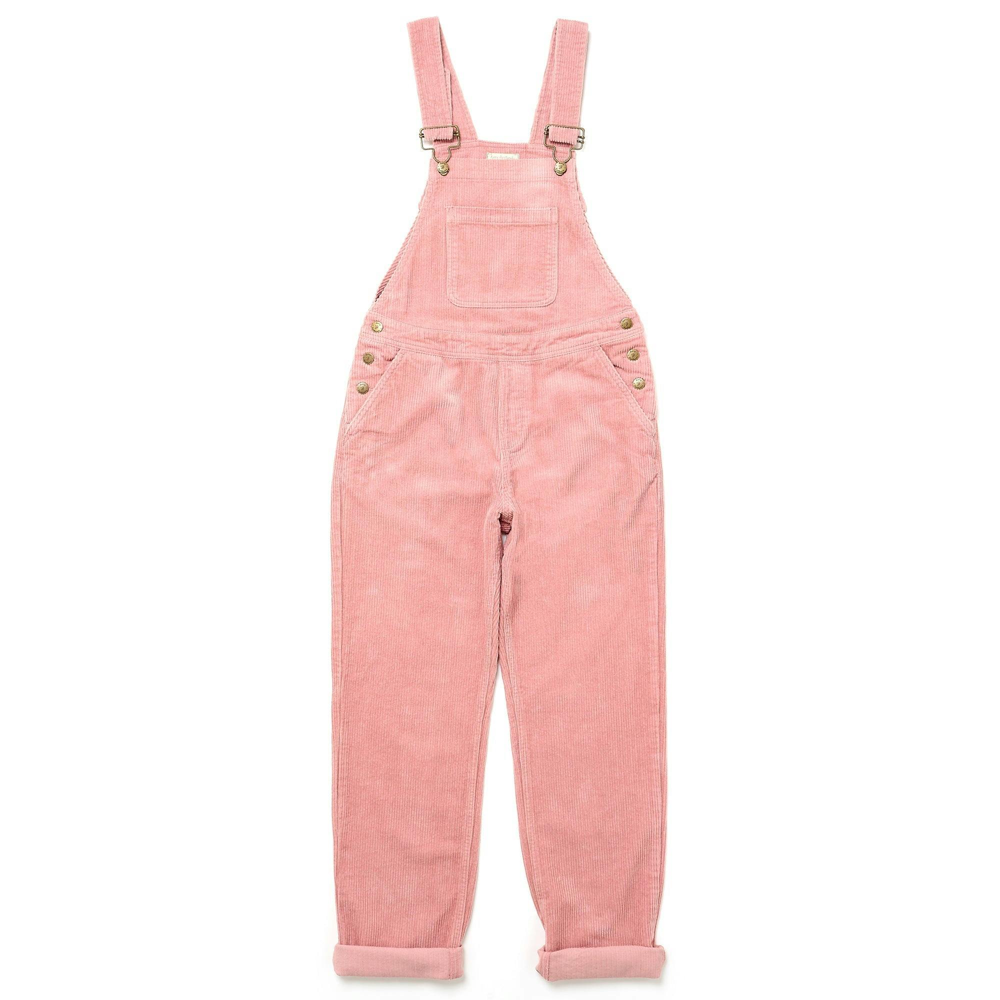 Adult Pink Chunky Cord Overalls
