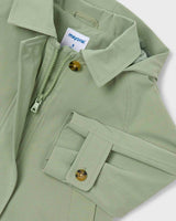 Green Hooded Windbreaker