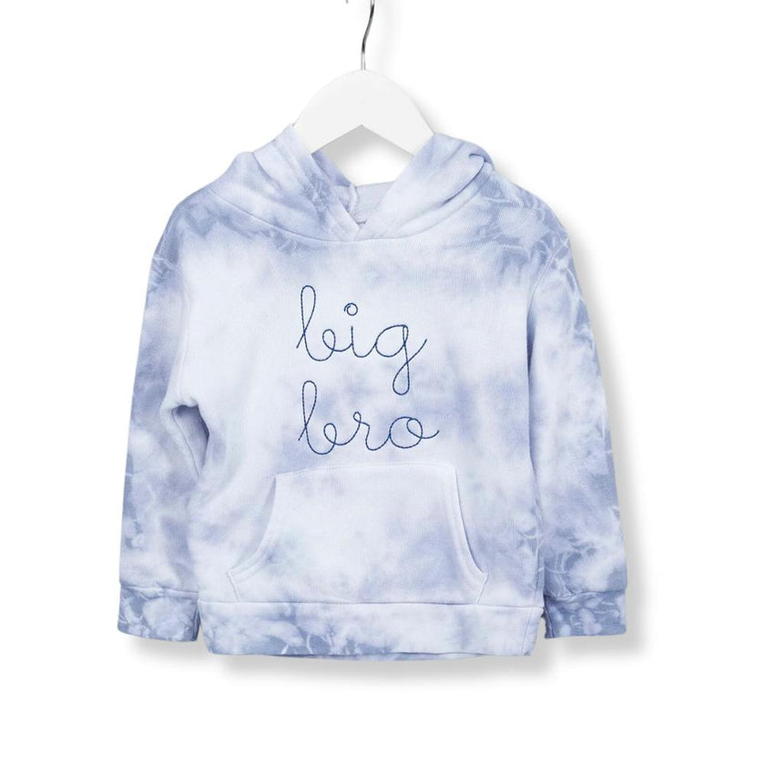 big bro + "big sis" Supersoft Marble Tie Dye Hoodie