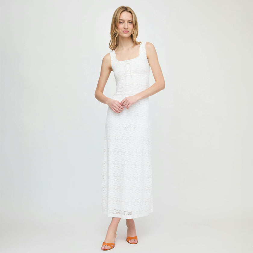 The Coraline Dress - White Stretch Lace