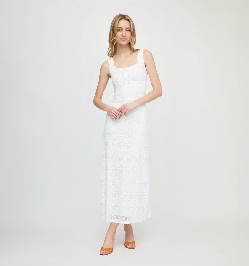 The Coraline Dress - White Stretch Lace