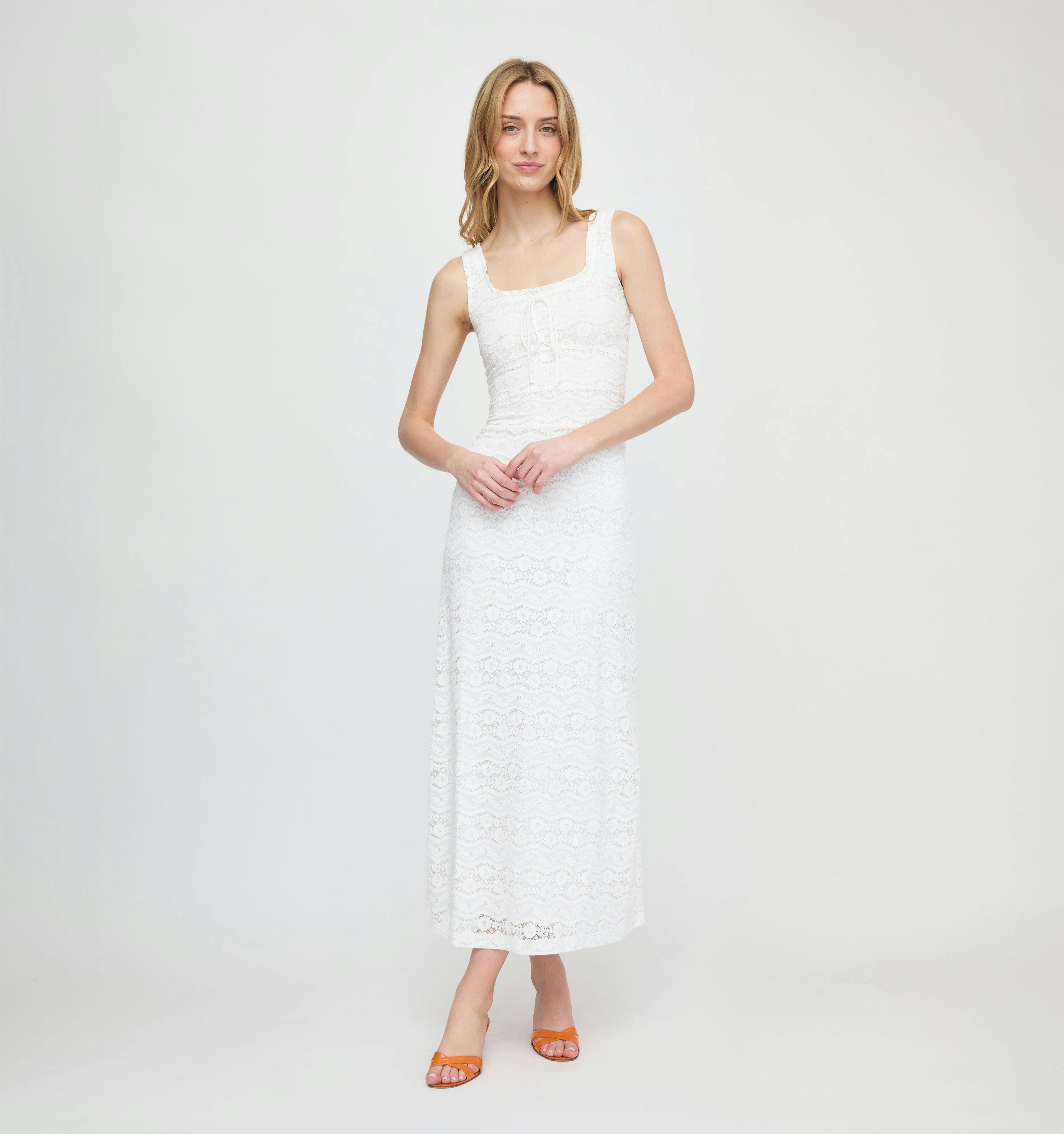 The Coraline Dress - White Stretch Lace