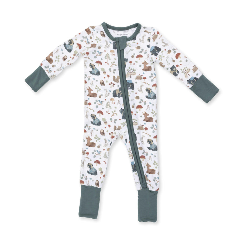 Southern Woodland Animals Green - Convertible Romper