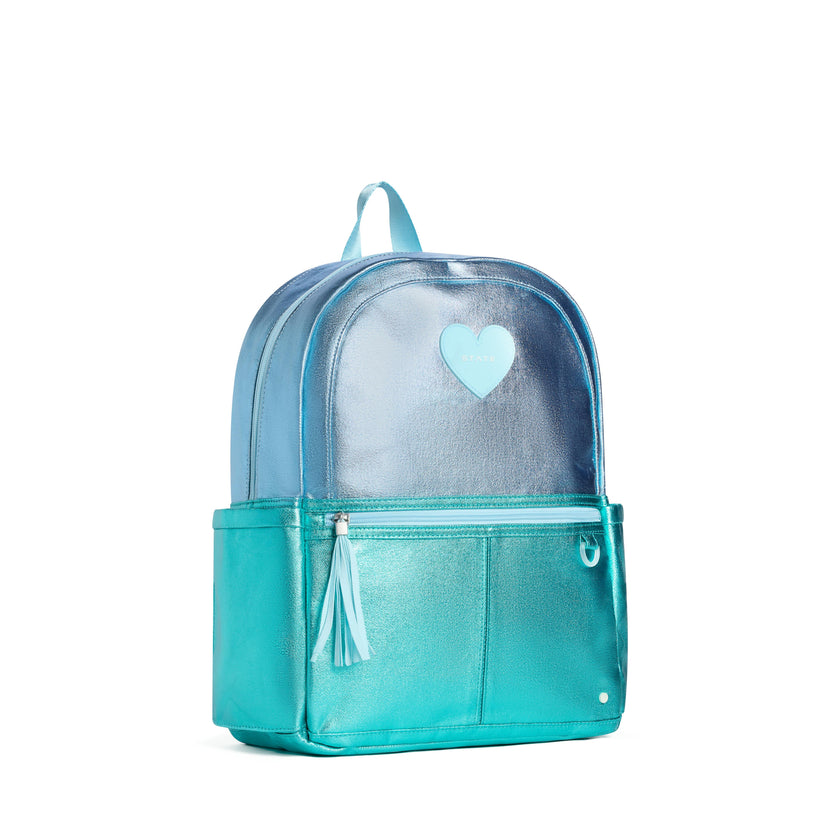 Kane Backpack, Metallic Blue/Turquoise Colorblock