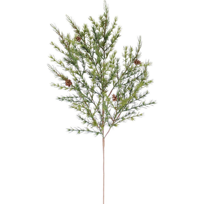 36" Artificial Pine Stem with Pinecones