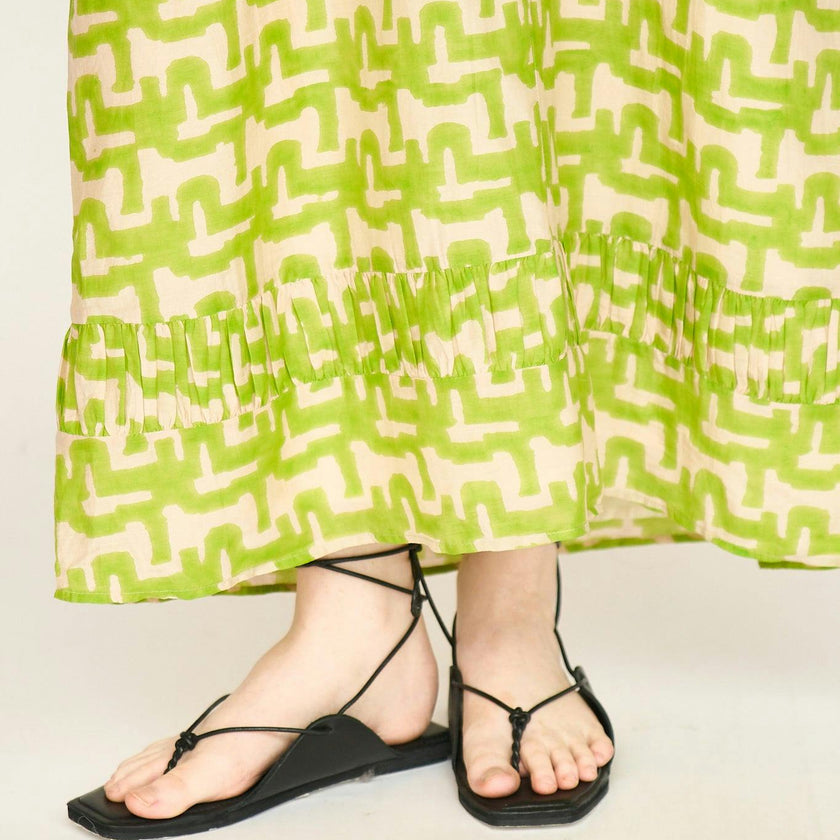 Bonaire Dress in Lime Popova