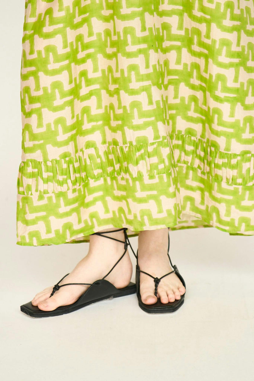 Bonaire Dress in Lime Popova