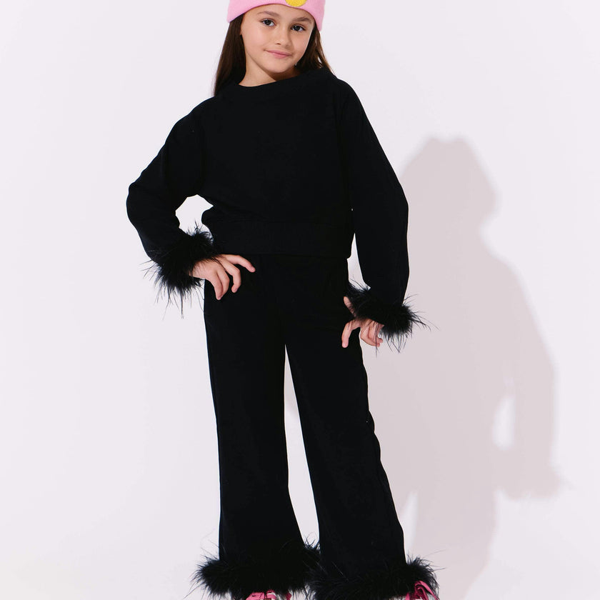 Black Feather Athletic Set