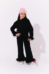 Black Feather Athletic Set