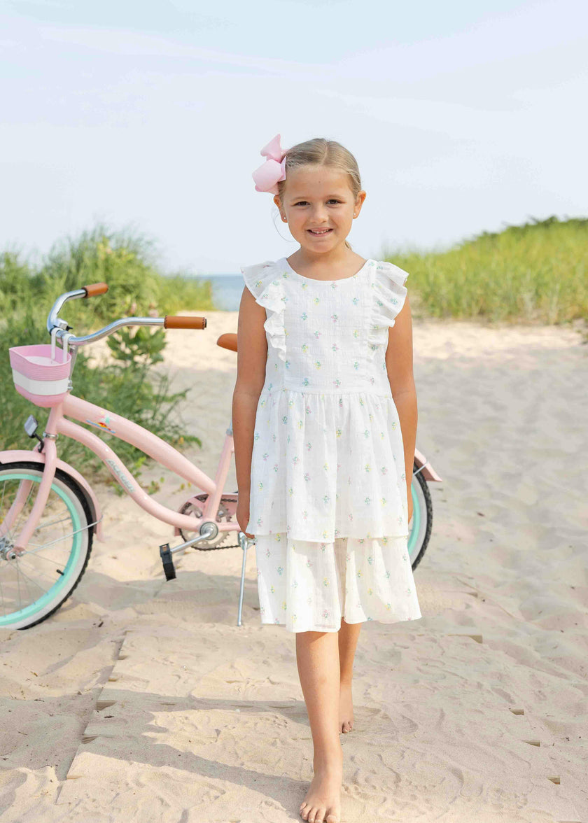 Printed Floral Dress With Ruffles