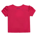 Pink Raspberry Peacock Applique T-Shirt