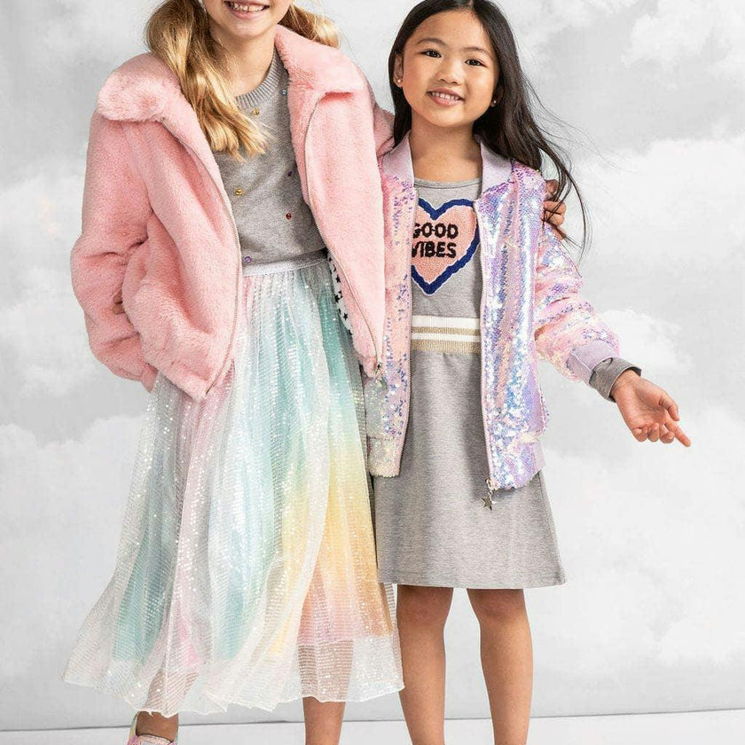 Rainbow Faux Fur Coat
