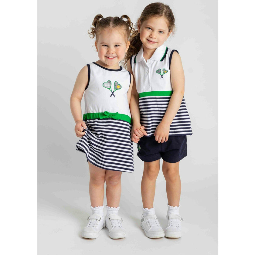 Knit Short Set with Tennis Rackets