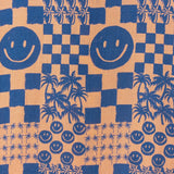 Boys Synthetic Viscose Matching Set | Geometric Smiley