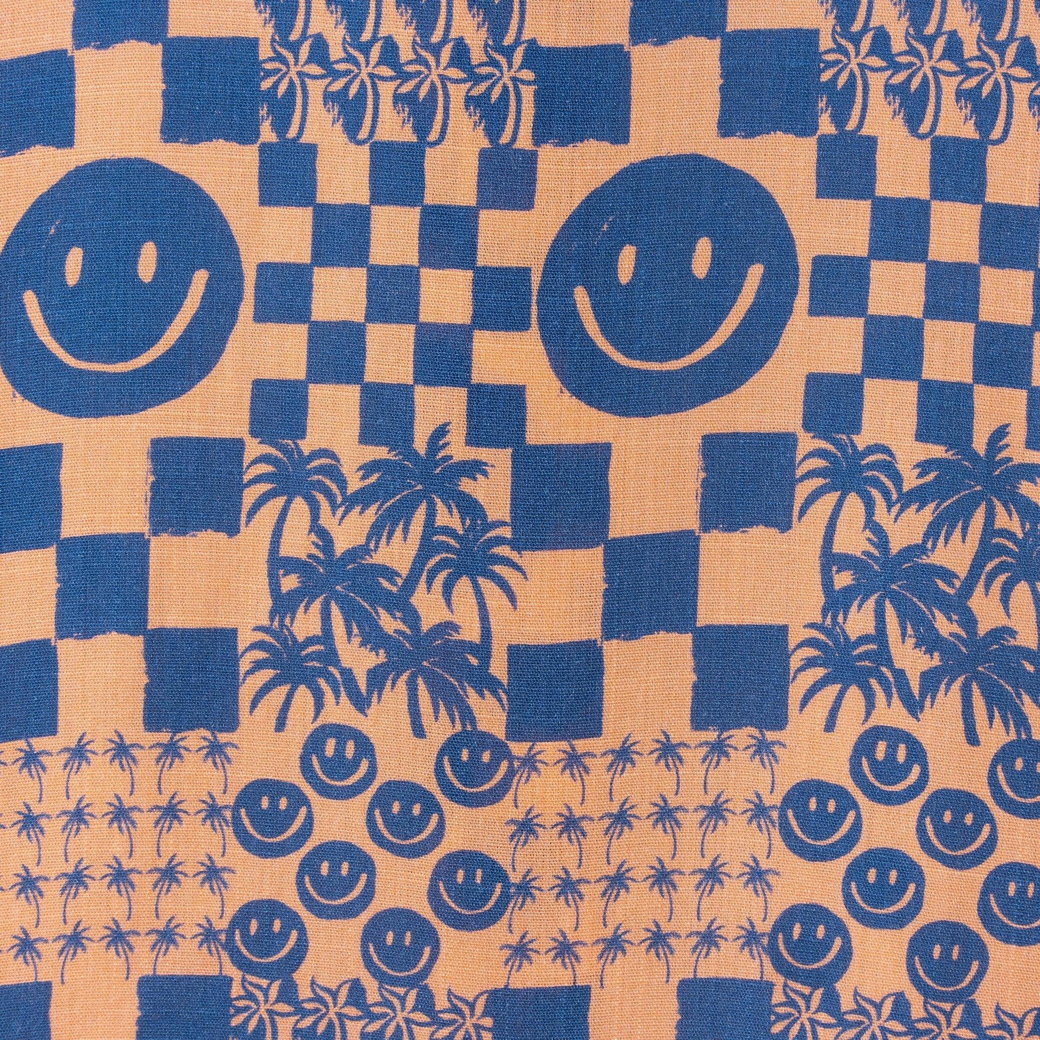 Boys Synthetic Viscose Matching Set | Geometric Smiley