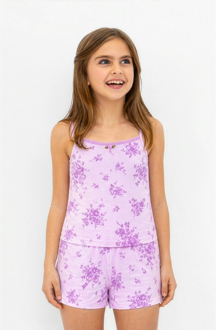 Orchid Floral Print Cami PJ Set