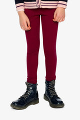 Rib Leggings Reddish-Brown
