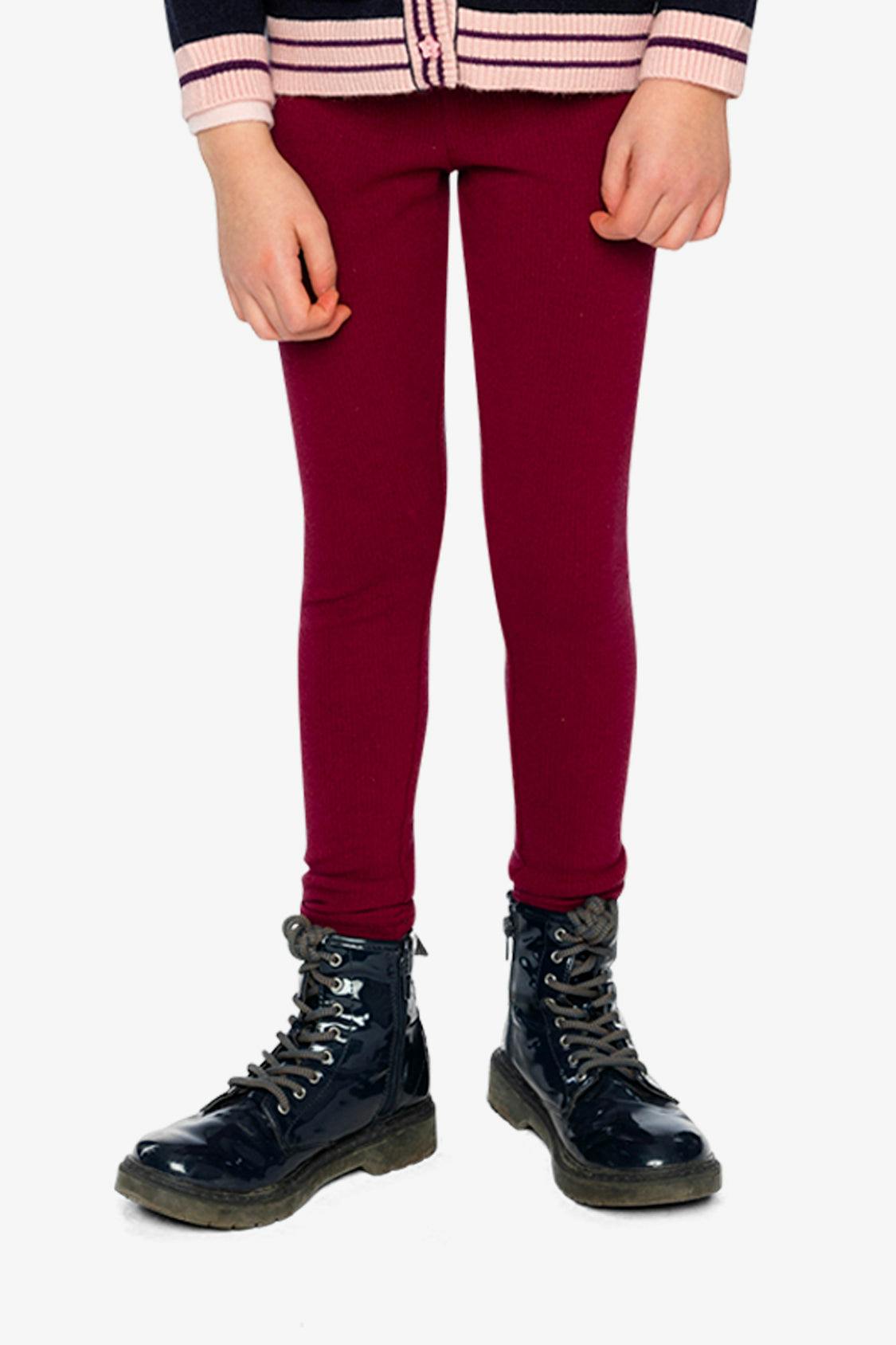 Rib Leggings Reddish-Brown