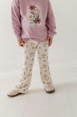 Girls Flare Pants in Meadow Bloom